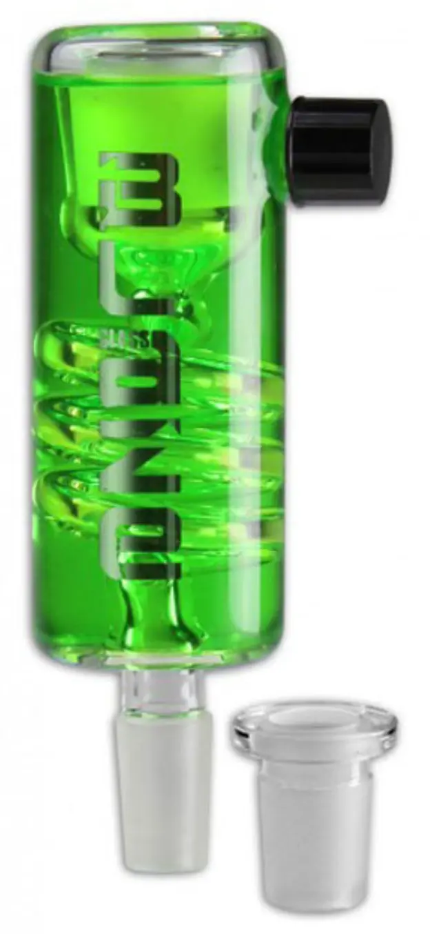 Γυάλινο Pre-Cooler Spiral Cooling Liquid - Πράσινο SG14/19