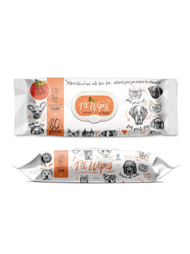 Perfect Care Wipes Μαντηλάκια Καθαρισμού με άρωμα Tutti Frutti (80τμχ)