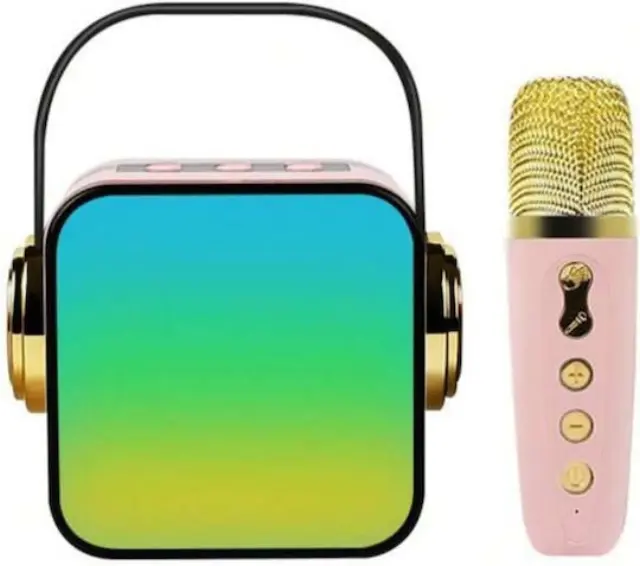 Σύστημα Karaoke με Ασύρματo Μικρόφωνo ZX-03 σε Ροζ Χρώμα