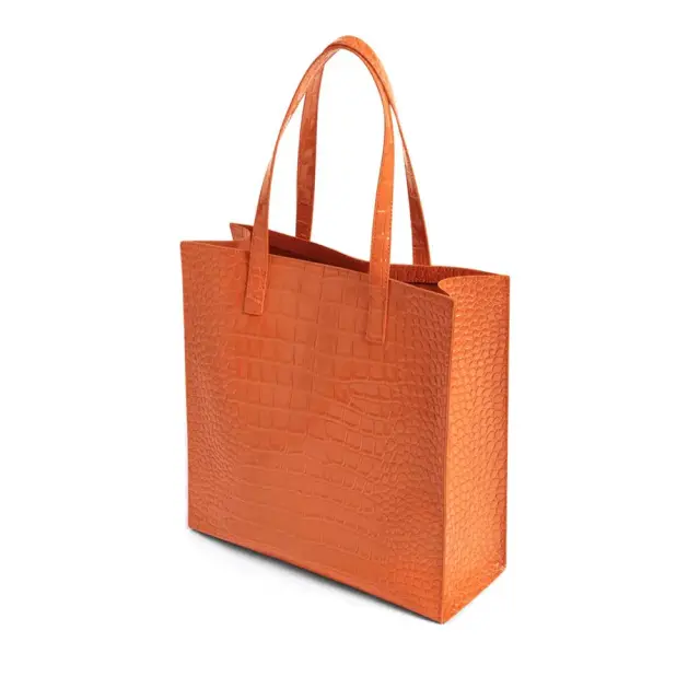 Γυναικεία Τσάντα Ώμου Ted Baker Wenella Large Icon 282817-Tan Ταμπά Κροκό Ταμπά - One Size 2