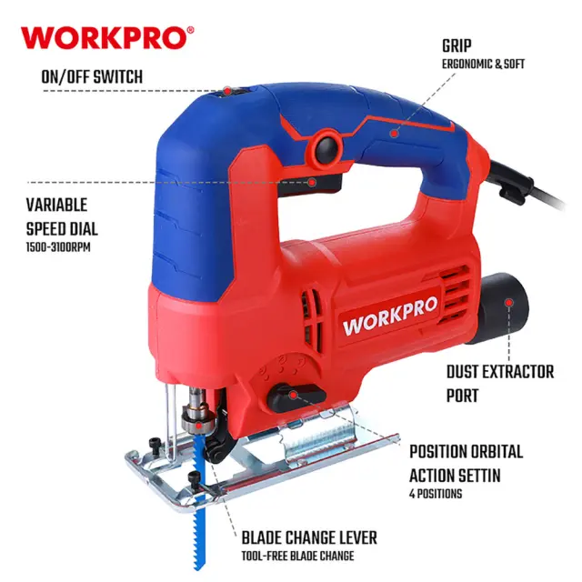 WORKPRO ΣΕΓΑ ΗΛΕΚΤΡΙΚΗ 710W ΡΥΘΜΙΖΟΜΕΝΗ WP471000CE (PROFI) 2