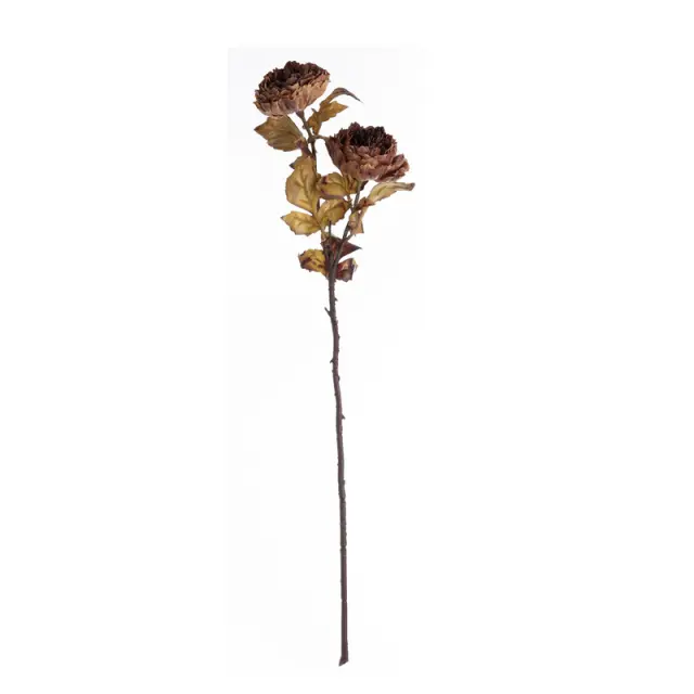 Παιώνια λουλούδι τεχνητό, καφέ, 75cm