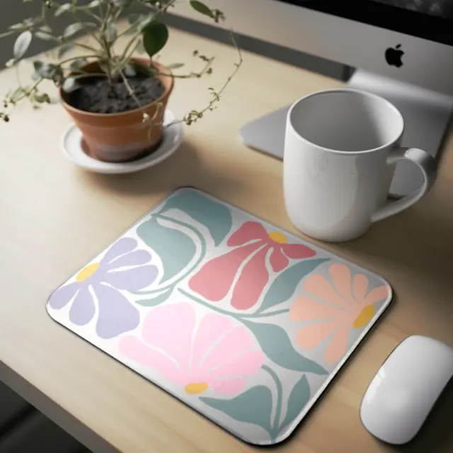 Mousepad ( flowers 70s , design-12 ) Διαστάσεις: 23cm(μήκος) x 20cm (ύψος)