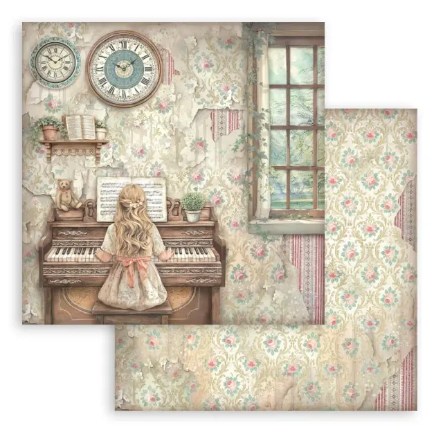 Χαρτιά scrapbooking 10τεμ, 20.3×20.3cm Stamperia, Symphony 3