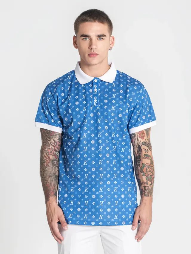 Gianni Kavanagh Ανδρικό MANIA Pique Polo Shirt - Blue - M