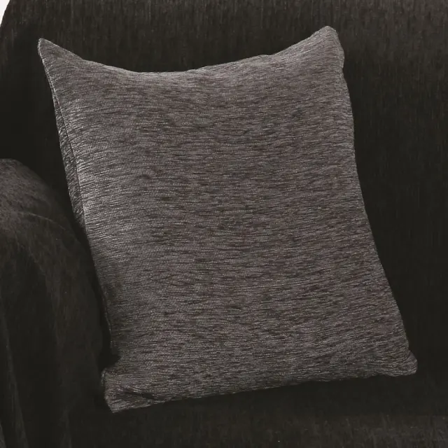 Διακοσμητικό Μαξιλάρι 42x42 Με Γέμιση Anna Riska 1300 Dark Grey 100% Chenille