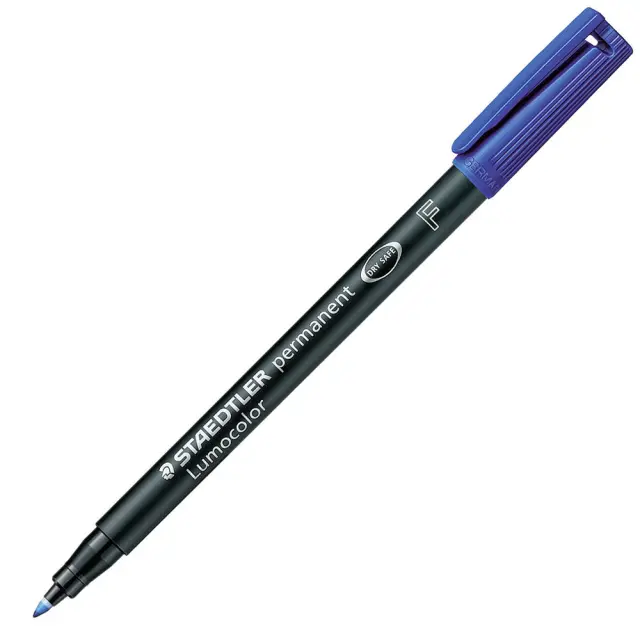 Μαρκαδόρος Ανεξίτηλος Staedtler Lumocolor Permanent Fine 0.6mm - Μπλε
