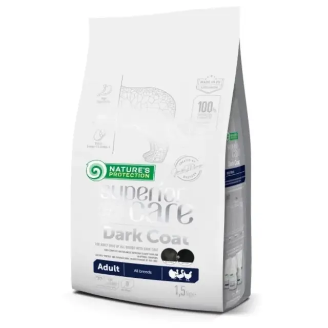 Nature's Protection Adult All Breeds Dark Coat με Πουλερικά 10Kg Μονόχρωμο