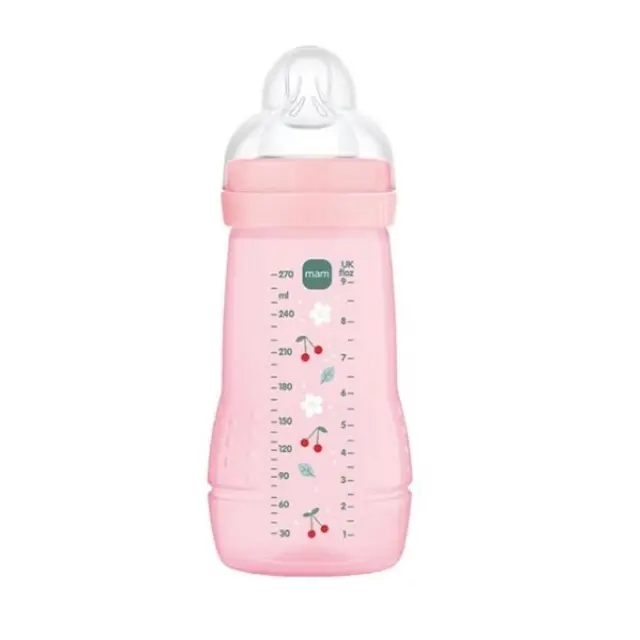 Mam Promo Easy Active Μπιμπερό 2m+ Ροζ 270ml 2 Τεμ