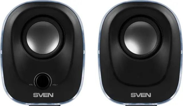 Sven 330 Ηχεία Υπολογιστή 2.0 με Ισχύ 2Χ2.5W σε Μαύρο Χρώμα 2