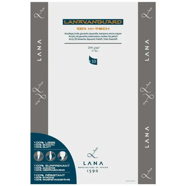 Μπλοκ Hahnemuhle LanaVanguard Συνθετικό Χαρτί (τ. Yupo) - 200g/m² - 34x48cm - 10 Φύλλα