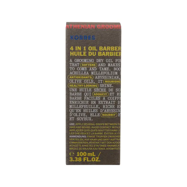 Korres Athenian Grooming Ξηρό Λάδι Ανδρικής Περιποίησης 4 σε 1 για Μαλλιά & Γένια 100ml 2