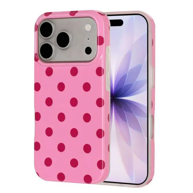 Retro Dots Θήκη για iPhone 17 Pro Max/18 Pro Max-Pink OEM