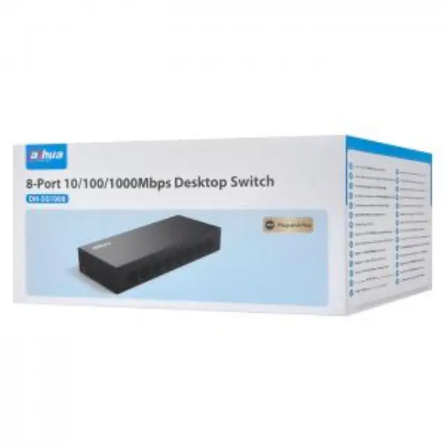 8-Port Unmanaged Gigabit Switch 10/100/1000, σε μαύρο χρώμα 3
