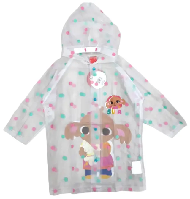 Αδιάβροχο Raincoat Παιδικό με Κουκούλα Διάφανο White Bing 8110027 - 4-5Y (104-110cm)