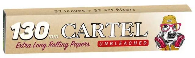 Cartel Χαρτάκια Special Pack Ακατέργαστο - King Size Slim Unbleached Extra Long 130mm & Τζιβάνες