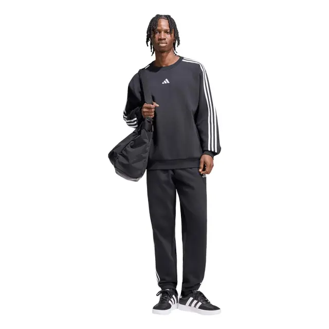 adidas Sportswear Men's 3Stripes Fleece Tapered Cut Pant Μαύρο - Άσπρο KY6526 (adidas Sportswear) 3