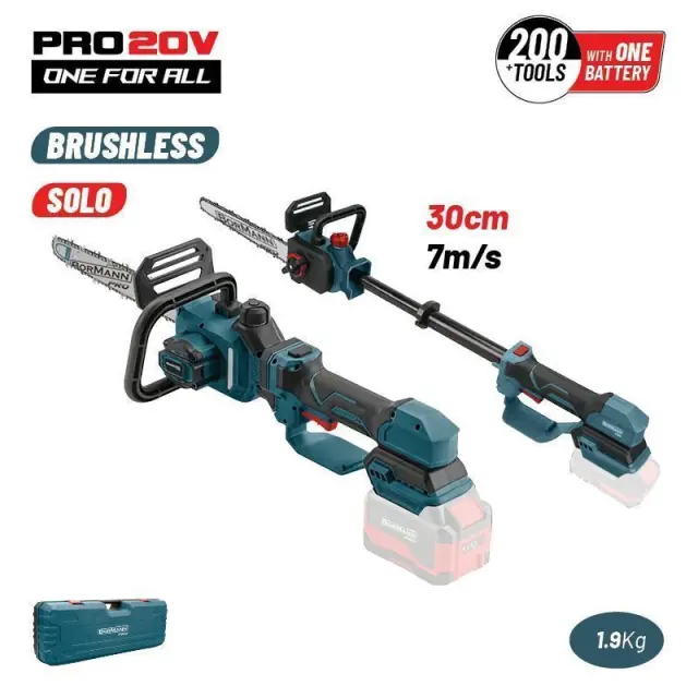 Bormann Pro BBP3930 - Κλαδευτικό Αλυσοπρίονο 20V Brushless, 0.7-1m,30cm, 1.9Kg (Χωρίς Μπαταρία + Φορτιστή) (083696)