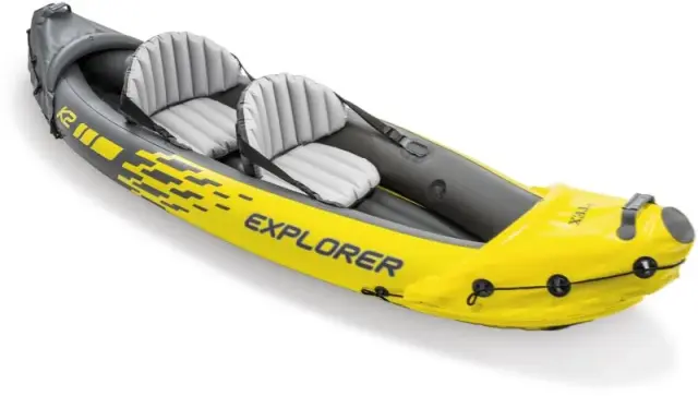 Intex Explorer K2 - Διθέσιο Καγιάκ - Σετ Αλουμινένιων Κουπιών & Αντλία Αέρος Υψηλής Απόδοσης