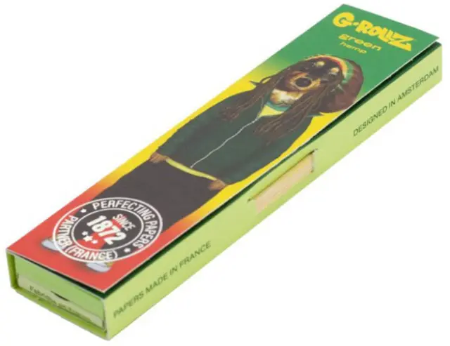 G-Rollz Χαρτάκια Green (Pets Rock Reggae) - King Size Slim 50φ. με Τζιβάνα 3