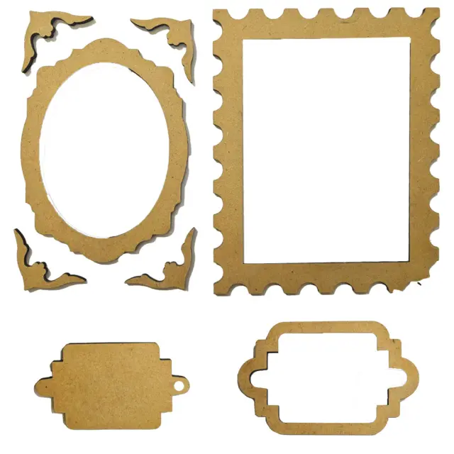 Διακοσμητικά σχέδια MDF, Stamperia, Quiet Days, Κορνίζες και ετικέτες