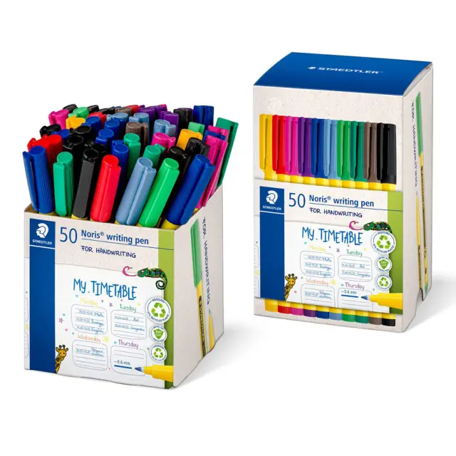 Staedtler Noris Μαρκαδόροι Fineliner Writing Pens, Διάφορα Χρώματα - 50τεμ