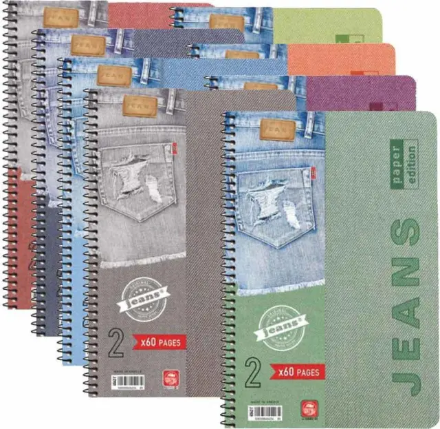 Τετράδιο Σπιράλ 4 Θεμάτων Typotrust Jeans 17x25cm / 4554-19 (Typotrust)
