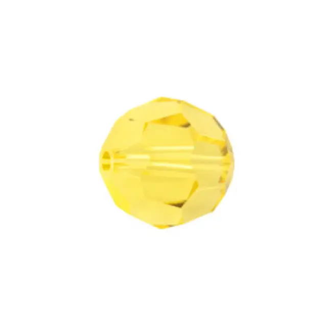 Swarovski 5000 Faceted Round Light Topaz 8mm - 6τεμ