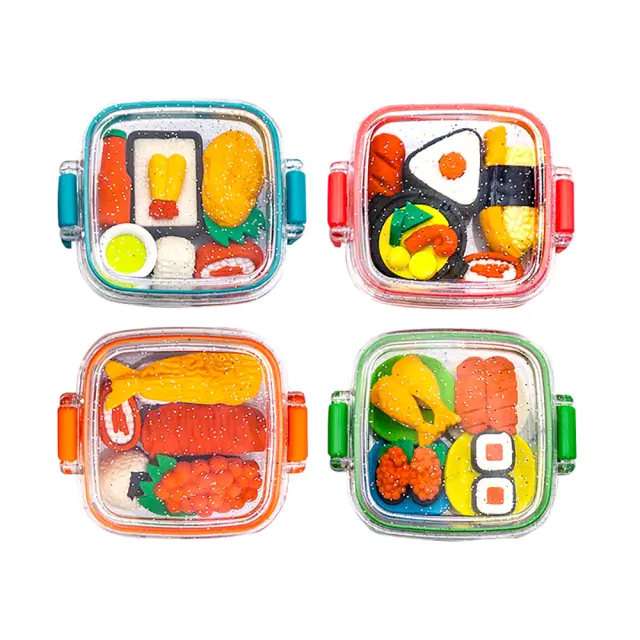 Little Tree Fancy Erasers in Lunchbox: Sushi