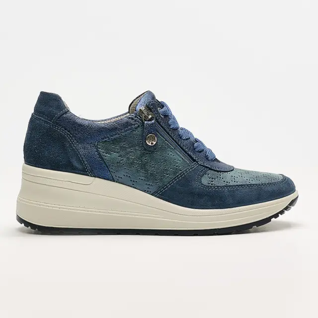 Imac Sneakers Γυναικείο δέρμα/δέρμα Nubuck Μπλέ IMA/555740 BLU/PERLATA
