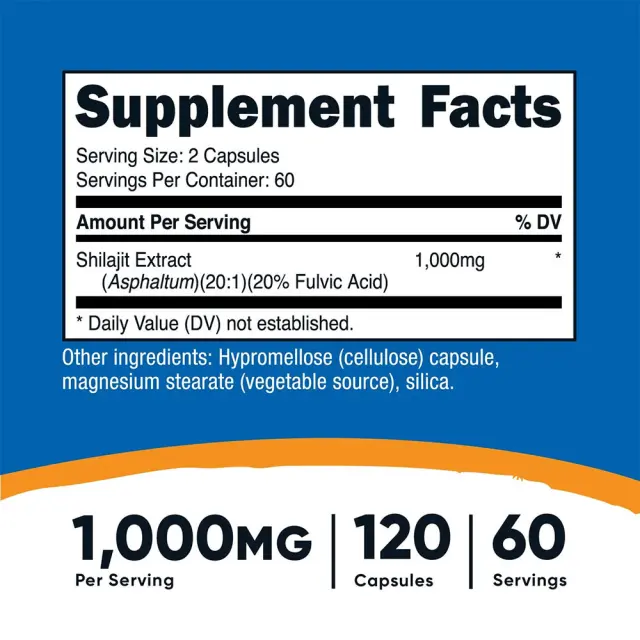 Nutricost Shilajit 1,000 mg 2