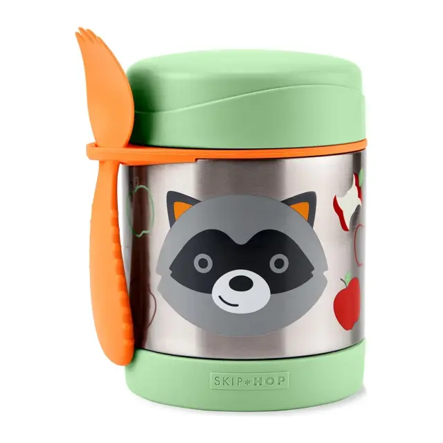 Skip Hop Zoo Ανοξείδωτος Θερμός Φαγητού 325ml Raccoon Sage Green