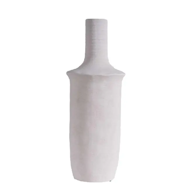 Βάζο λευκό κεραμικό 14x14x33cm Espiel TOF315K2