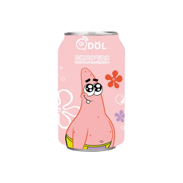 QDOL Spongebob Peach Flavor Soda Water Patrick 330ml ΧΓ