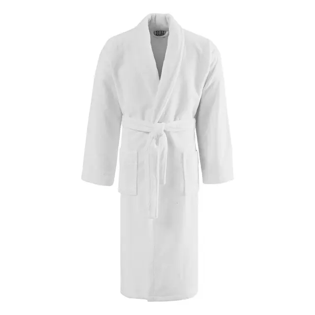 Beauty Home Μπουρνούζι Assist βελουτέ με γιακά Art Ε3054 55%Cot-45%Pol 300gsm Λευκό XL