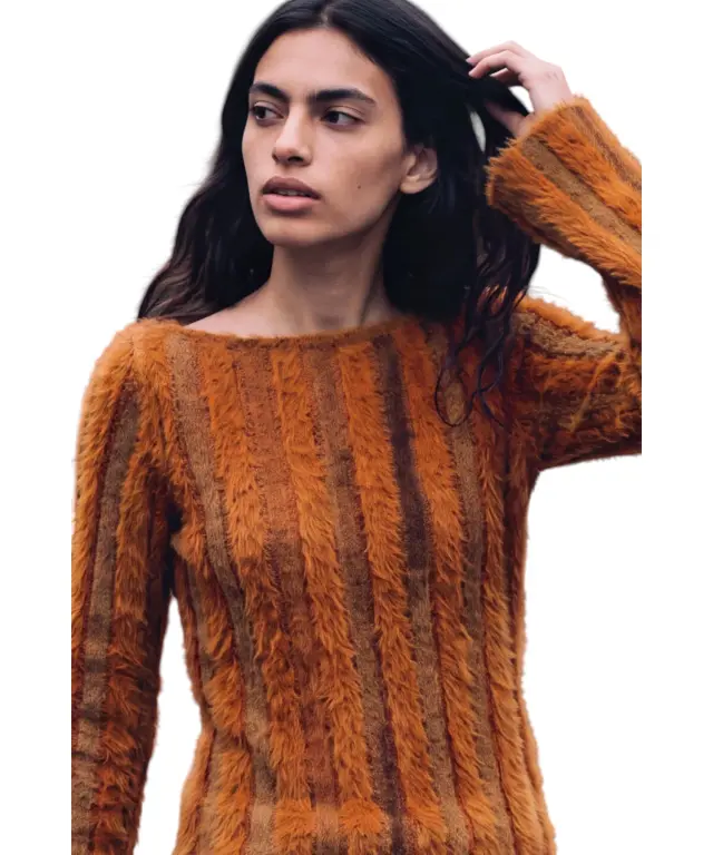 Desigual - Γυναικείο Πλεκτό Πουλóβερ Huahua 26WWJF41-6045 Καφέ 2