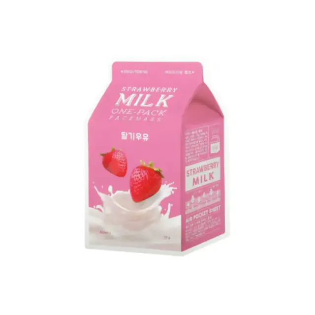 Strawberry Milk One-Pack Face Sheet Mask, Υφασμάτινη Ενυδατική Μάσκα Προσώπου με Εκχύλισμα Φράουλας & Απόσταγμα Γάλακτος για λάμψη 1τμχ