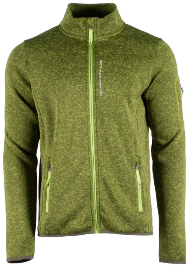 Knitted Fleece Olive Ανδρική Ζακέτα Fleece GTS - 400422M-51 - 2XL