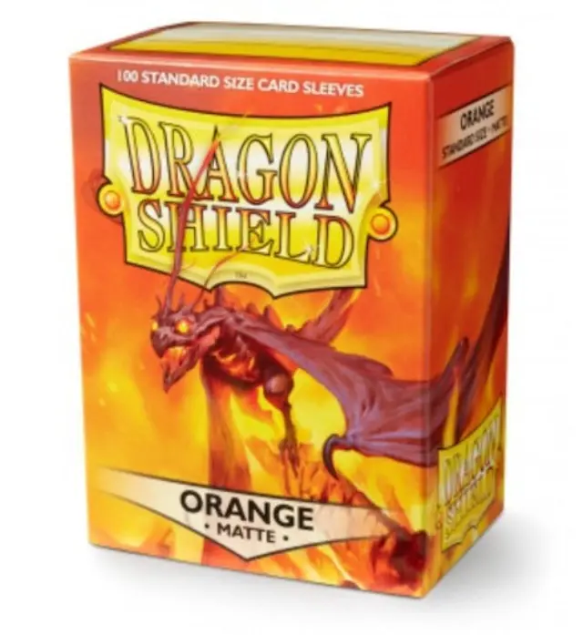 Dragon Shield Standard Sleeves - Matte Orange (100 Sleeves)
