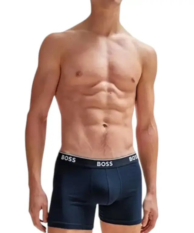 Hugo Boss - Ανδρικά Μποξεράκια Boxer Br 3p Power Long 50475282-480 Μπλε - S