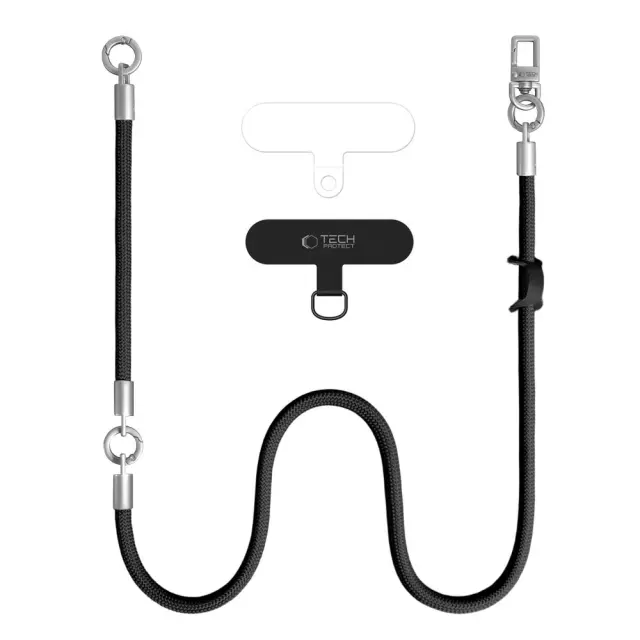Tech-protect C10s Rope Crossbody & Wrist Black/titanium 2