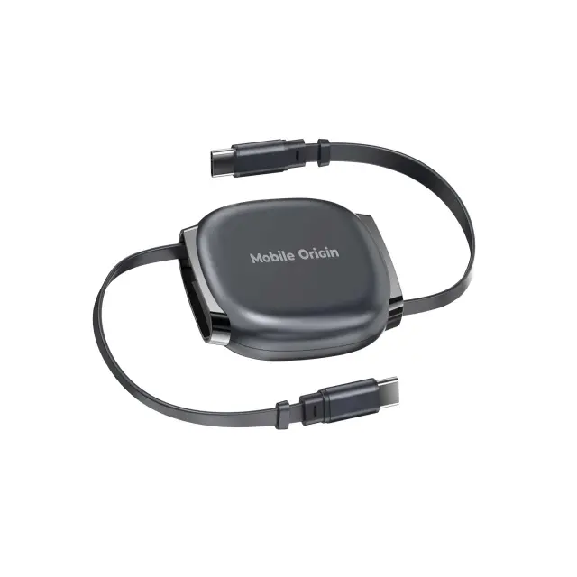 Mobile Origin 100W Retractable Cable Box USB-C to USB-C CB7 Space Grey 2