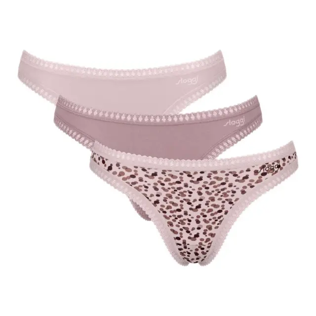Sloggi Γυναικείο String GO Crush -Τριπλό πακέτο, Χρώμα Nude Shades