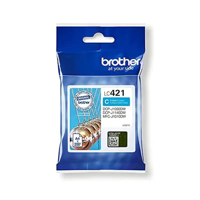 Brother LC421 Γνήσιο Μελάνι Εκτυπωτή InkJet Κυανό (LC-421C)