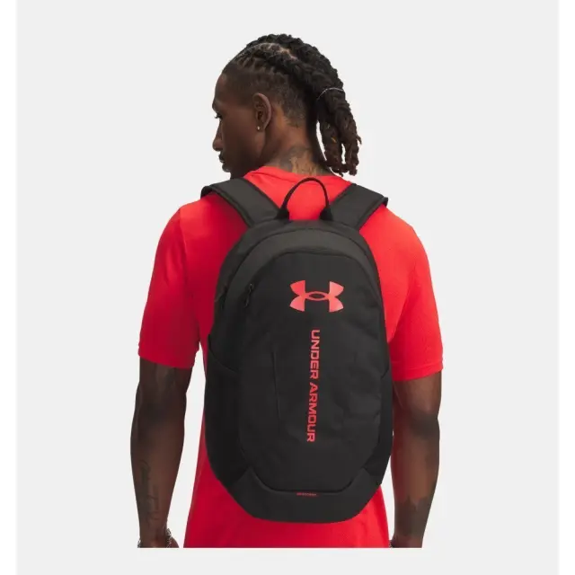 Under Armour Adult Hustle Lite Backpack Μαύρο - Κόκκινο 6000399-002 (Under Armour) - One Size 2