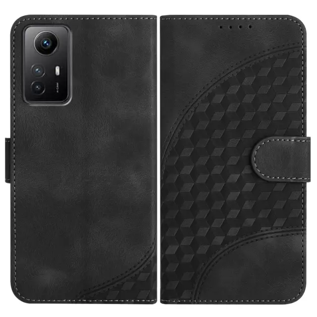 Θήκη Βιβλίο Rhombus Texture για Redmi Note 12S 4G-Black OEM