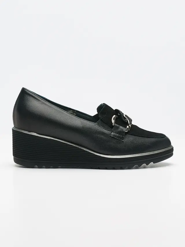 Soffice Sogno Μοκασίνια-Loafers Γυναικείο δέρμα/δέρμα Nubuck Μαύρο ASS/23121 NERO 3