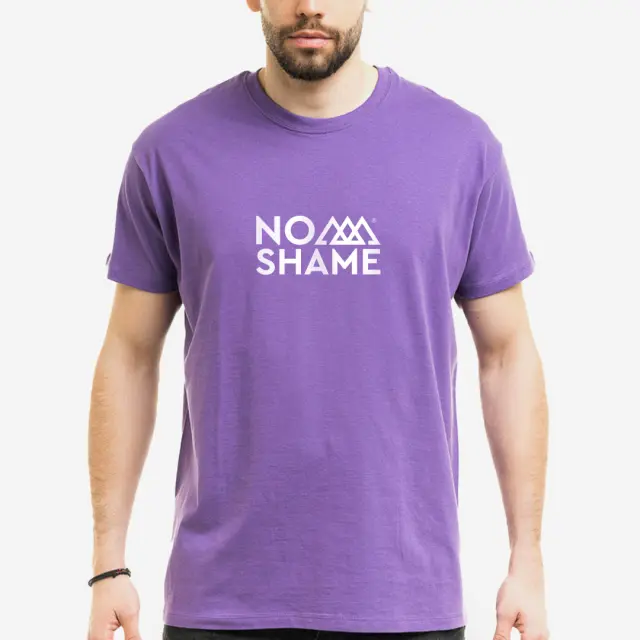 T-shirt Noshame® Μωβ με τύπωμα - 122474 - XXL