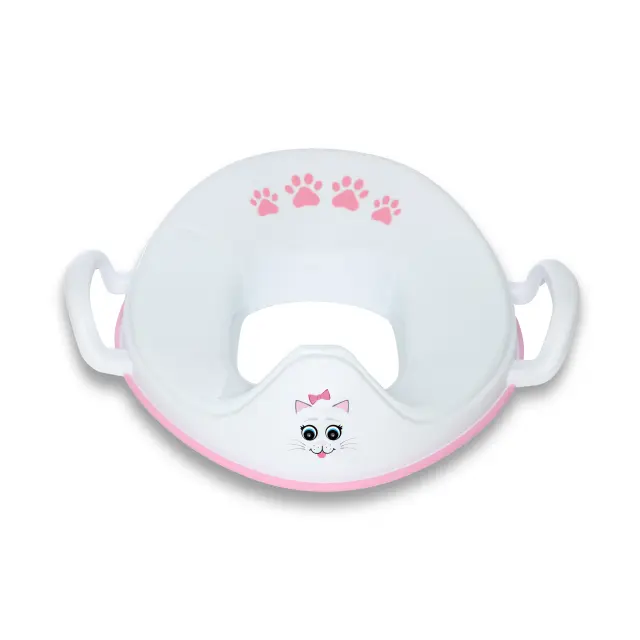 MYCARRYPOTTY My Little Trainer Seat - Εκπαιδευτικό καθισματάκι / Γατούλα λευκό/ροζ