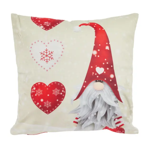 Διακοσμητικό Μαξιλάρι 45x45 Με Γέμιση Xmas Das Home 0855 White 100% Πολυέστερ